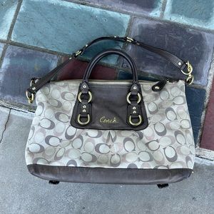 Coach Ashley No. C1220-f20267 Khaki Satchel Bag